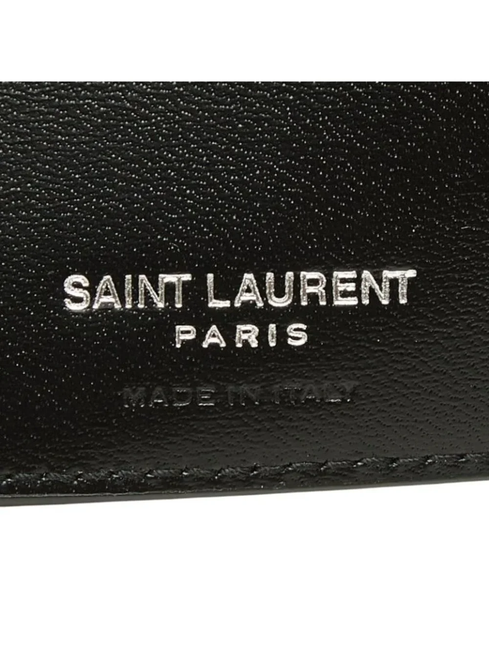 ★SOLD★ Saint Laurent Tiny Cassandra YSL Logo Bifold Wallet Black Leather - Picture 9 of 10